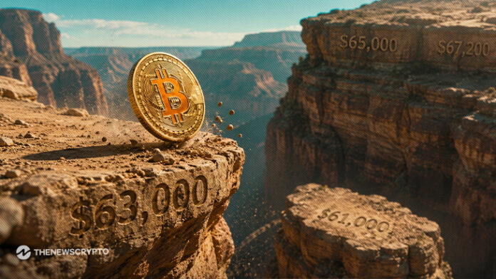 <strong>Bitcoin price has fallen to the $63K threshold.</strong>
<strong>The rising wedge has broken down, handing control to bears unless BTC recovers the trendline.</strong>
As of July 28, Bitcoin (BTC) has dropped by 3.11% and is currently <a href="https://coinmarketcap.com/currencies/bitcoin/">trading</a> at $63,274. Also, the daily trading volume is up by 75% to $27.79 billion. This volume spike during a selloff is not a good sign for bulls. While $70K served as the primary benchmark just days ago, market attention has rapidly shifted toward whether the $63K support level will hold.
BTC has broken below the rising wedge, a clean breakdown that hands control back to bears unless price reclaims the trendline quickly. The bounce that was present appears to be over, and the price closed below the trendline, backtested it, and resumed lower.
A bearish engulfing candle on top of that, with higher timeframes still trending bearish, does not leave much room for optimism in the short term. Moreover, the selling pressure of Bitcoin has been described by traders as unusually violent.
The Key Level That Will Decide Bitcoin’s Next Move
The $63K range is the line. Upon holding it, this likely turns into another shakeout before continuation higher. With steady bullish pressure, a golden cross could take place, and the bulls gradually send the <a href="https://thenewscrypto.com/bitcoin-btc-faces-a-critical-test-will-rejection-at-resistance-push-the-price-back-to-64k/">Bitcoin price</a> toward the nearest $63,389 resistance.
Conversely, losing that level brings $61K on the chart, as the next destination before any attempt at new highs. If the downside correction strengthens, the <a href="https://thenewscrypto.com/bitcoin-btc-repeats-the-technical-signal-that-preceded-three-major-bull-runs/">BTC momentum</a> triggers the emergence of the death cross. Eventually, the price would fall to the $60K support.
The next 24–48 hours are critical, as the BTC chart has conflicting signals. Bollinger Bands are squeezing on the 3-day chart, the weekly 200MA has seen multiple closes above it, and bullish divergence signals are still developing. That compression precedes a major expansion move, but the direction of that move is being decided right now at $63K.
BTC’s Technical Outlook: Further Breakdown or Reversal?
The Moving Average Convergence Divergence (MACD) line of Bitcoin is found below the signal line. The short-term selling pressure is moving faster. As both lines have crossed beneath zero, the overall macro trend is firmly bearish.
This is a strong bearish setup, with the sellers holding full structural control of the market. Traders view this as a clear continuation of a downtrend, making buying or going long risky until a bullish crossover occurs.
<em>(Source: <a href="https://in.tradingview.com/chart/AHwivr5C/?symbol=BINANCE%3ABTCUSDT">TradingView</a>)</em>
Besides, BTC’s daily Relative Strength Index (RSI) at 35.23 hints at weak bearish momentum that is approaching. With the value below the neutral 50 level, the downtrend currently dominates short-term price action.
The asset is sliding closer to the 30 oversold mark, and this is a zone where price is in a downward drift before a decision point. It can drop below 30 for a potential bounce setup or reverse back above 40–50 to confirm selling exhaustion.
<strong>Crypto Market Highlights</strong>
<a href="https://thenewscrypto.com/pump-fun-pump-sees-245-volume-explosion-is-a-breakout-toward-0-0030-underway/">Pump.fun (PUMP) Sees 245% Volume Explosion: Is a Breakout Toward $0.0030 Underway?</a>