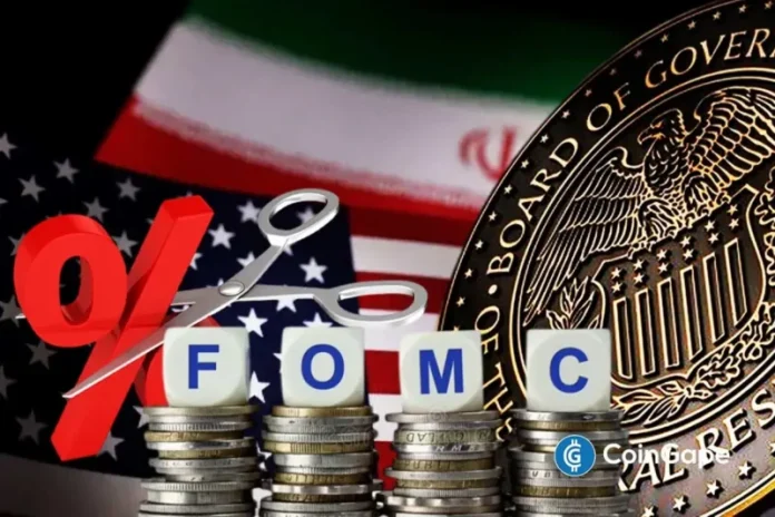 <p>The crypto market is heading into a crucial week as the Federal Reserve’s FOMC meeting is looming. As the FOMC prepares to decide on the Fed rate cuts, the market is bracing for increased volatility. Amid heightened geopolitical tensions, hopes of a Fed rate cut have significantly faded. As the ongoing US-Iran war continues to</p>
<p>The post <a href="https://coingape.com/fomc-meeting-tomorrow-fed-rate-cut-hopes-fade-amid-us-iran-conflicts/">FOMC Meeting Tomorrow: Fed Rate Cut Hopes Fade Amid US-Iran Conflicts</a> appeared first on <a href="https://coingape.com/">CoinGape</a>.</p>
<br>