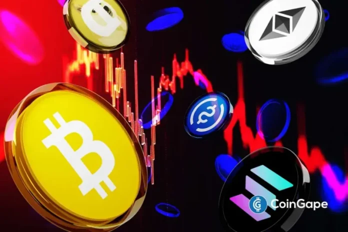 The crypto market is dropping today, March 18, with the total market cap falling to $2.47 trillion, down by 2.02% at press time. The CMC’s Fear and Greed Index slipped from 40 to 37, showing “fear” among investors. Escalating Middle East tensions and hotter-than-expected U.S. PPI inflation data drove the decline across Bitcoin and other
The post <a href="https://coingape.com/why-is-the-crypto-market-crashing-today-march-18/">Why Is the Crypto Market Crashing Today? (March 18)</a> appeared first on <a href="https://coingape.com/">CoinGape</a>.