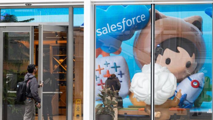 Salesforce (CRM) shares jumped more than 22% this week after a blockbuster earnings report and a splashy new AI partnership.
Two days later, Morgan Stanley raised its price target on the stock by 27%, yet kept the same cautious rating it has held for years. That gap, between a euphoric market and a skeptical analyst, is the real story.
<strong>The Salesforce rally hid the number that mattered most</strong>
This week’s excitement traces back to just one figure. Salesforce reported a $2.6 billion gain tied to its stake in AI company Anthropic, which helped drive net income up 87% year over year, according to <a href="https://www.cnbc.com/2026/08/26/salesforce-crm-q2-earnings-report-2027.html">CNBC</a>.
That is a paper gain from an investment, not a new revenue from selling software.
<strong><a href="https://www.thestreet.com/investing/stocks/morgan-stanley-keeps-cisco-at-135-on-tsmc-supply-edge">Related: Morgan Stanley reveals Cisco’s quiet edge over rivals</a></strong>
Salesforce is not alone in booking that kind of windfall. Microsoft and Alphabet have each recently disclosed similar paper gains from their own stakes in Anthropic, CNBC reported, a reminder that some of this earnings season’s flashiest profit jumps are coming from balance sheets rather than customer demand or sales.
On the same day, Salesforce and Anthropic unveiled <a href="https://www.salesforce.com/news/press-releases/2026/08/26/salesforce-and-anthropic-announce-claudeforce/">Claudeforce</a>, an expanded partnership that lets sellers manage deals directly inside Anthropic’s Claude assistant, according to a press release.
That announcement, paired with the investment gain, is likely what pushed the stock up 22.6% on Thursday, Aug. 27, according to <a href="https://www.fool.com/coverage/stock-market-today/2026/08/27/stock-market-today-aug-27-salesforce-surges-23-on-anthropic-partnership-and-q2-earnings-beat/">The Motley Fool</a>.
Morgan Stanley’s own note, released hours later, focused on a smaller and less flashy number. The quarter’s actual revenue beat over Wall Street consensus came to only about $20 million, the firm noted, meaning the underlying business grew roughly in line with expectations.
<strong>ALSO READ:</strong> <a href="https://www.thestreet.com/investing/stocks/what-does-salesforce-do"><strong>What does Salesforce do? Who uses it & how it changed everything</strong></a>
<strong>Salesforce bookings growth is what convinced Morgan Stanley</strong>
Salesforce’s solid growth led Morgan Stanley analysts, led by <a href="https://www.tipranks.com/experts/analysts/adam-wood">Adam Wood</a>, to look past the headline print toward current remaining performance obligations (cRPO), a measure of contracted revenue not yet delivered.
The metric grew 14% in constant currency, about a percentage point above Salesforce’s own guidance, according to the Morgan Stanley note shared with TheStreet. It was the first meaningful upside on that measure in two quarters, a sign that demand is building rather than fading.
Salesforce’s outlook for the current quarter matters just as much. Management guided to roughly 14% constant-currency cRPO growth for the third quarter, ahead of the Street’s expectation near 13%.
Morgan Stanley called that guidance a genuine sign of reacceleration rather than a one-quarter fluke, since it excludes any contribution from two pending acquisitions.
Morgan Stanley raised its Salesforce price target to $235 from $185 while keeping its Equal-weight rating unchanged after Q2 earnings.<a href="https://www.gettyimages.com/detail/2262982737">Benjamin Fanjoy / Getty Images</a>
<strong>Retention data undercuts the AI disruption fear</strong>
For more than a year, investors have worried that AI-native rivals would let companies build their own customer relationship tools and walk away from per-seat software like Salesforce.
The quarter’s retention numbers argue otherwise. Customer attrition stayed near record lows, and contract lengths grew longer across every major product line, according to the Morgan Stanley note.
Net new average order value, a measure of how much new customers commit to spending upfront, hit its highest level in four years. That is important because it reflects fresh buying decisions, not renewals of contracts signed before AI became a boardroom worry.
<strong>More Morgan Stanley:</strong>
<a href="https://www.thestreet.com/investing/stocks/morgan-stanley-keeps-cisco-at-135-on-tsmc-supply-edge"><strong>Morgan Stanley reveals Cisco’s quiet edge over rivals</strong></a>
<a href="https://www.thestreet.com/investing/alphabet-google-tpu-opportunity"><strong>Morgan Stanley sees big change coming for Alphabet stock</strong></a>
<a href="https://www.thestreet.com/investing/morgan-stanley-stock-market-oil-prices-inflation-federal-reserve-crude-chevron-exxon-mobil"><strong>Morgan Stanley sends clear signal on stock market, oil prices</strong></a>
<a href="https://www.salesforce.com/agentforce/">Agentforce</a>, Salesforce’s flagship AI agent product, also showed accelerating adoption. Annualized revenue from the product topped $1.5 billion and grew more than 240% year over year, up from roughly 205% growth the prior quarter, Morgan Stanley found. Bookings for its premium tier more than doubled from the first quarter.
Even so, Morgan Stanley’s own math shows how wide the range of outcomes remains. The firm’s scenario analysis spans from deep skepticism to real conviction.
A bear case of <strong>$90</strong>, built on AI-native competitors eroding growth toward the mid-single digits over three years.
A base case of <strong>$235</strong>, the firm’s actual target, assuming double-digit revenue growth helped along by recent acquisitions.
A bull case of <strong>$350</strong>, which requires roughly 15% annual revenue growth through 2029 on rapid Agentforce adoption.
<strong>A higher target, the same cautious rating</strong>
Despite the target increase, Morgan Stanley kept its Equal-weight rating, a call the firm has held on Salesforce since 2021. The reason: organic subscription revenue growth, stripped of currency effects and acquisitions, actually slowed to about 6% in the quarter from about 7% in the prior one.
Legacy units are still a drag. Salesforce’s Commerce and Tableau businesses continue to face license-revenue headwinds and unpredictable bookings, the firm said, and it is not yet clear when that softness resolves.
At roughly 28 times projected 2027 earnings, Morgan Stanley considers the stock fairly valued rather than cheap.
Morgan Stanley’s caution puts it in the minority. Nearly three-quarters of analysts covering Salesforce rate it Overweight or the equivalent, well ahead of the roughly one-fifth who share Morgan Stanley’s more neutral view.
The bigger test here is not really about Salesforce at all. It is whether a generation of decades-old enterprise software companies can bolt AI agents onto platforms built for a different era and reignite growth, instead of being replaced by leaner AI-native rivals.
The next few quarters of booking data, not the size of any single investment gain, will decide which story is true.
<strong><a href="https://www.thestreet.com/investing/alphabet-google-tpu-opportunity">Related: Morgan Stanley sees big change coming for Alphabet stock</a></strong>